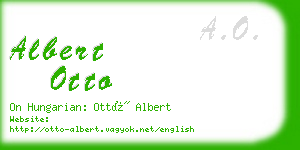 albert otto business card